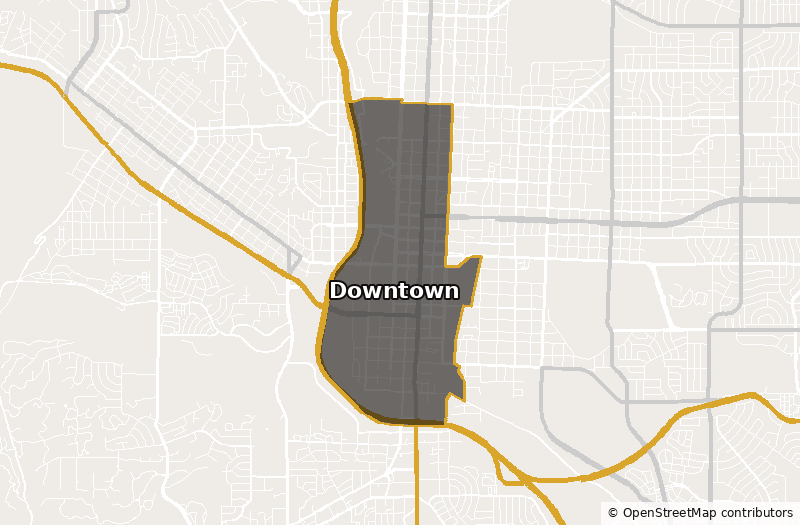 Outline map of Downtown Colorado Springs