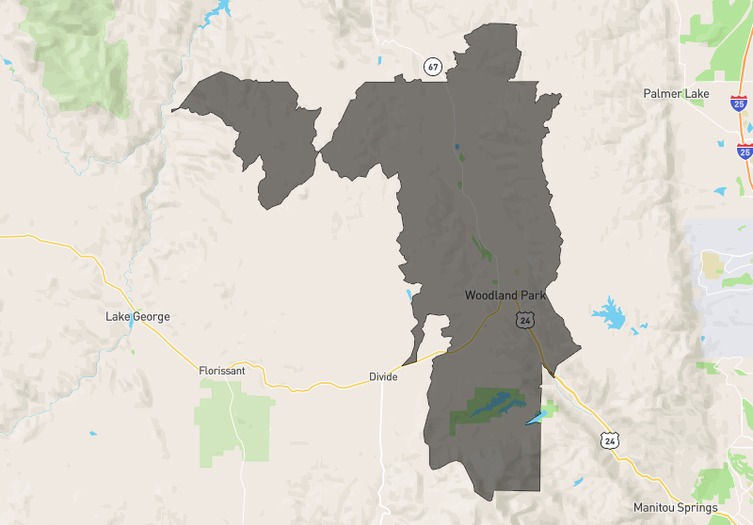 Pikes Peak region near Woodland Park